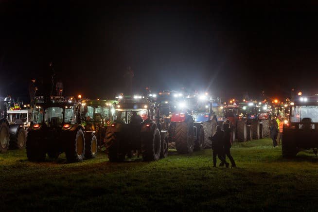 Der Ort des Protests: eine Wiese in Kirchberg bei Bern.